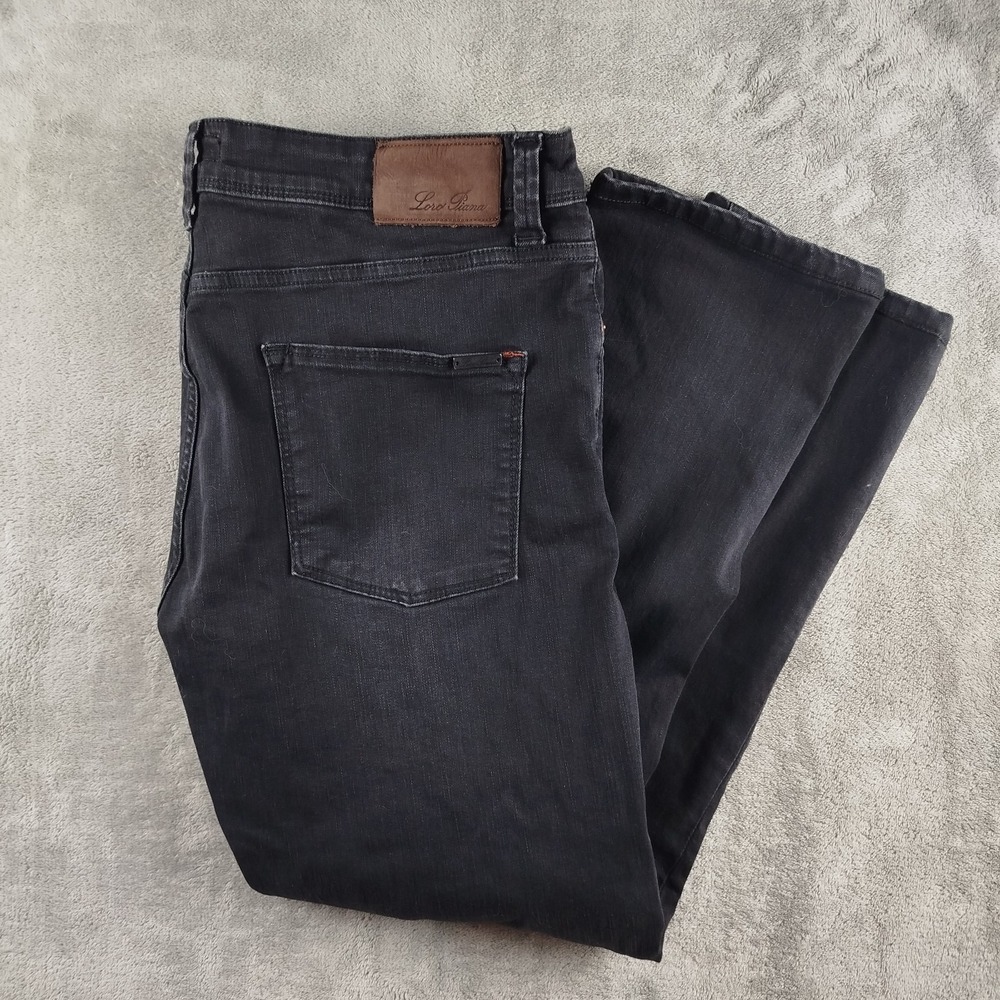 Loro Piana Jeans Mens Pants 36x28 Washed Black Made in Italy Authentic